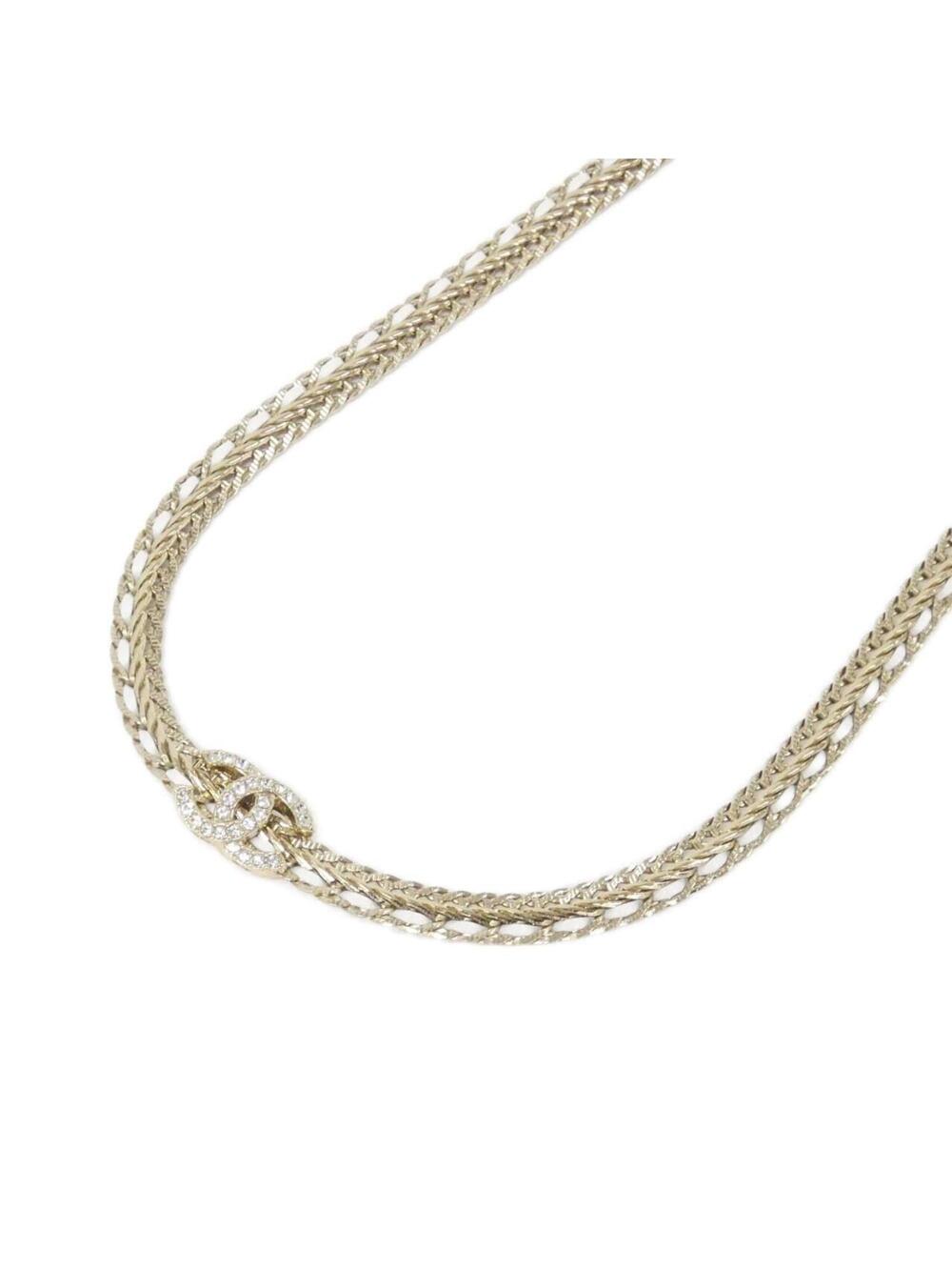 Chanel Pendant Necklace White Leather #246627C16B